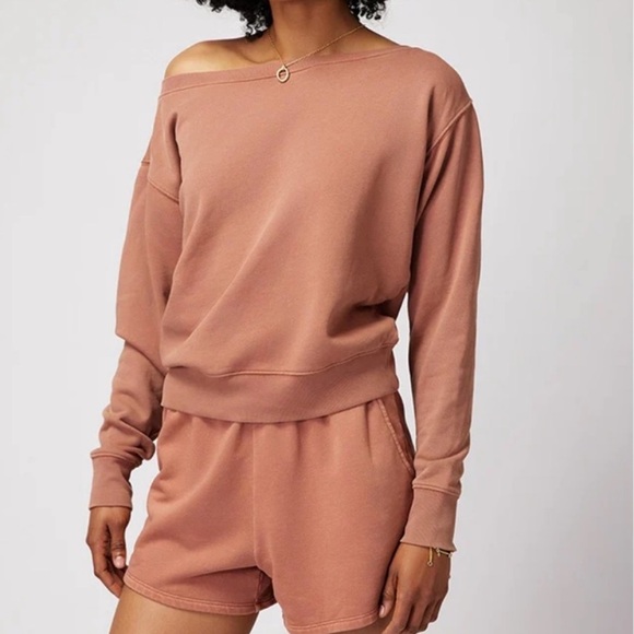 Spiritual Gangster Tops - Spiritual Gangster Vida Off Shoulder Sweatshirt